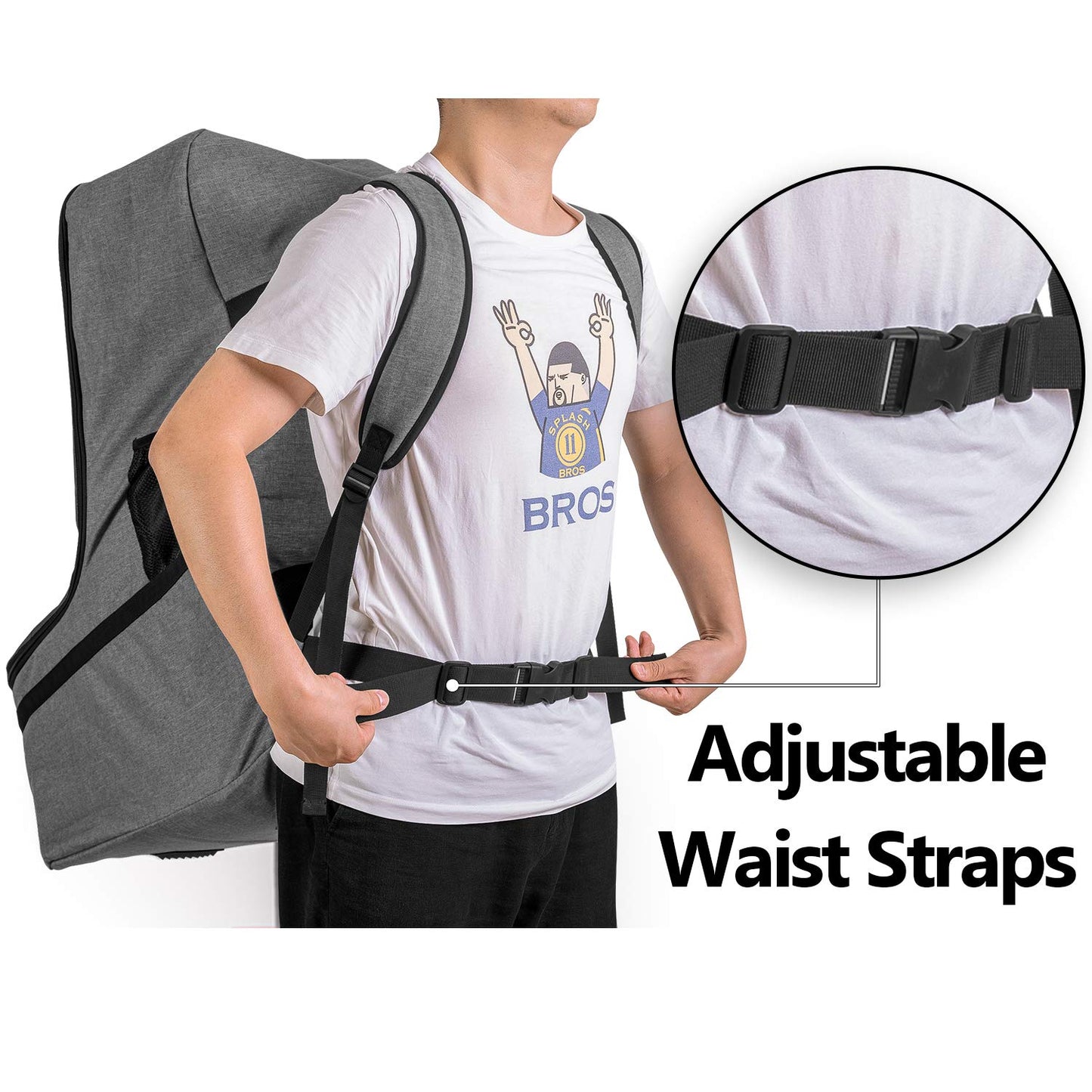 Luxja Car Seat Travel Bag, Airplane Bag With Padded Backpack Straps And Adjustable Waist Straps For Travel (Fits Most Major Car