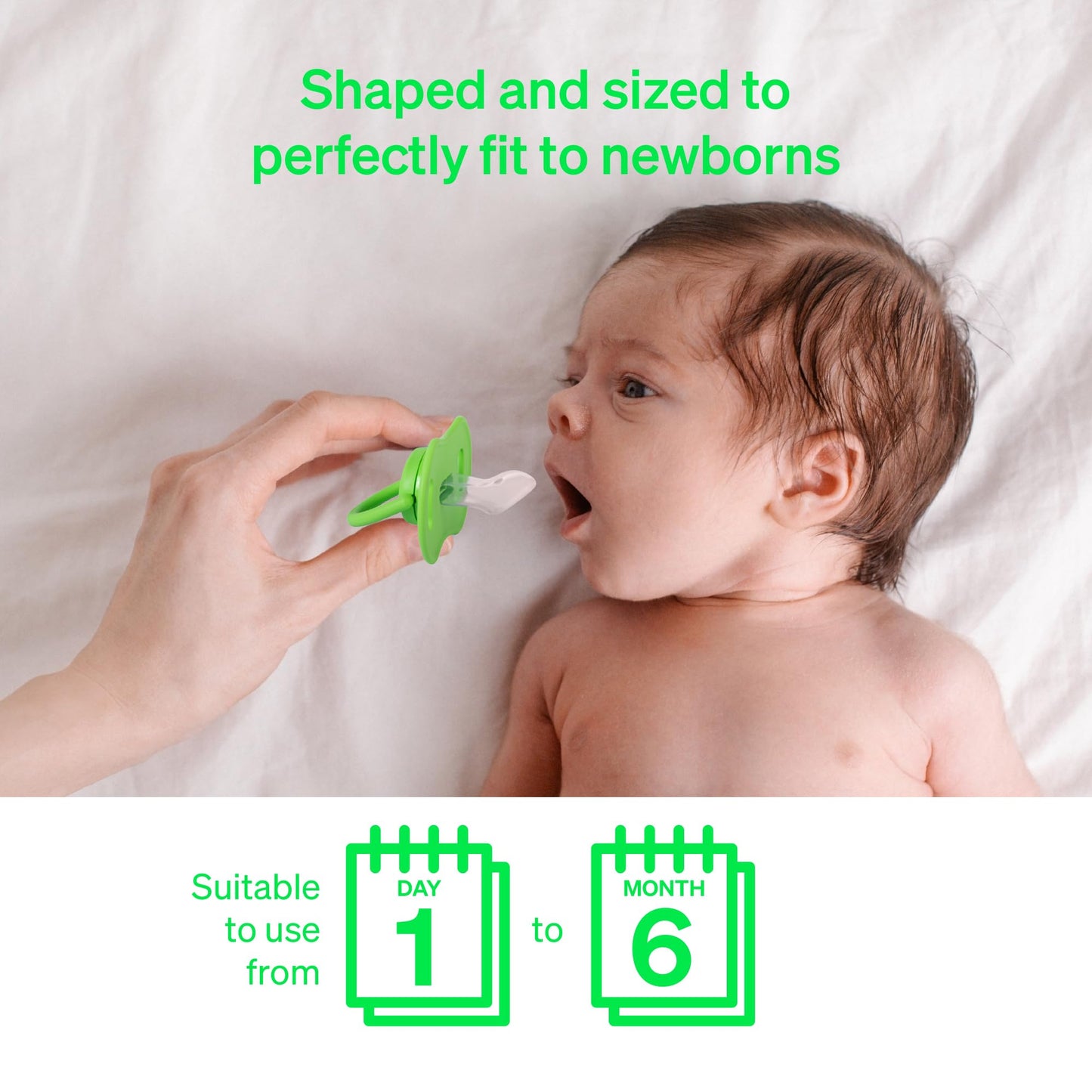 Orthodontic Pacifier By Lovenoobs, 4 Pack, Pacifiers 0-6 Months, Baby Starter Kit, Newborn Silicone Dummy, Orthodontic, Teething