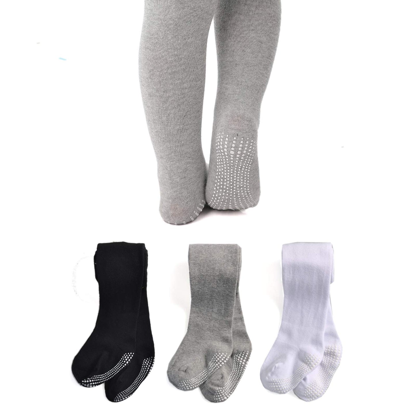 Epeius Baby Tights Seamless Non Slip/Skid Leggings Newborn Girl Cotton Stockings Baby Boy Footed Pants Pantyhose For 0-3 Months,