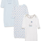 Touched By Nature Unisex Baby Organic Cotton Gowns, Infinite Love Bear, 0-6 Months Us