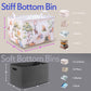Sweet Baby Co. Classic Winnie Pooh Storage Nursery Basket With Hard Bottom Large Square Canvas Cotton Laundry Hamper Bin Waterpr