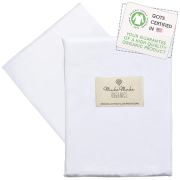 Makemake Organics Organic Cotton Youth Pillowcase (Set Of 2) Gots Certified Organic Cotton Pillow Cases Zippered Breathable Fits