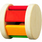 PlanToys Wooden Roller Rattle Toy for Babies | Montessori Baby Sensory Toy with Gentle Sound | Eco-Friendly Crawling & Motor Ski