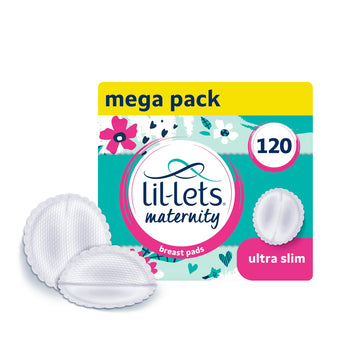 Lil-Lets Nursing Pads - 120 Individually Wrapped, Ultra-Thin, Absorbent & Fragrance-Free - Comfort & Protection For Nursing Moms