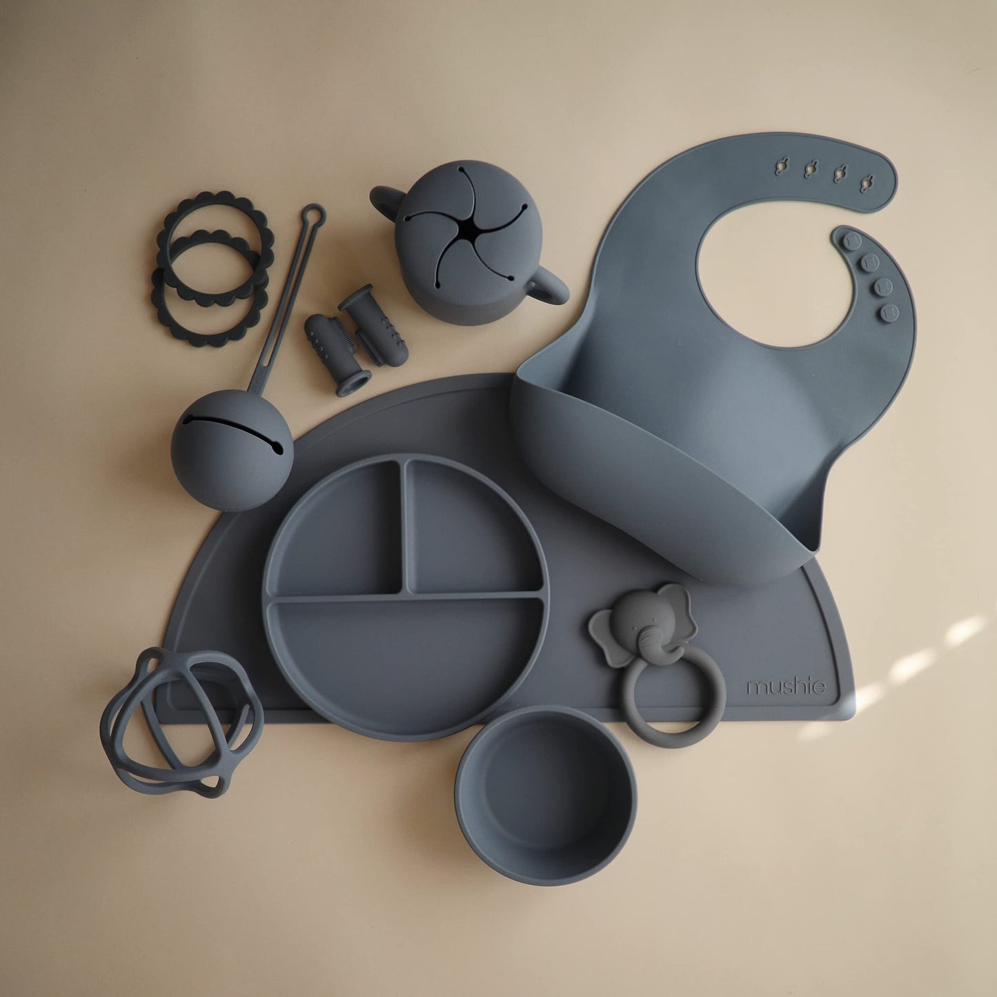 Mushie Silicone Placemat For Kids | Bpa-Free Non-Slip Design (Tradewinds)