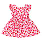 Toddler Girls Valentine'S Day Dress Baby Ruffled Stripe Love Heart Print Princess Sundress One-Piece Clothes (Red, 18-24M)