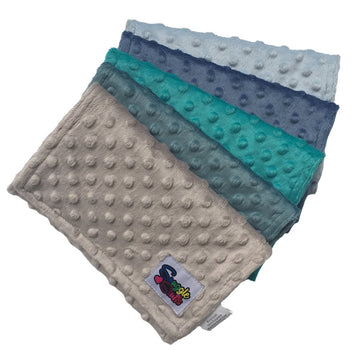 Baby Boys 5 Pack Minky Dot Burp Cloths - Shades Blue
