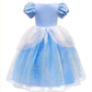 Axaxa Cinderella Costume For Girls Cinderella Dress Princess Dresses For Girls With Accessories Set 4-7Y