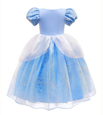 Axaxa Cinderella Costume For Girls Cinderella Dress Princess Dresses For Girls With Accessories Set 4-7Y