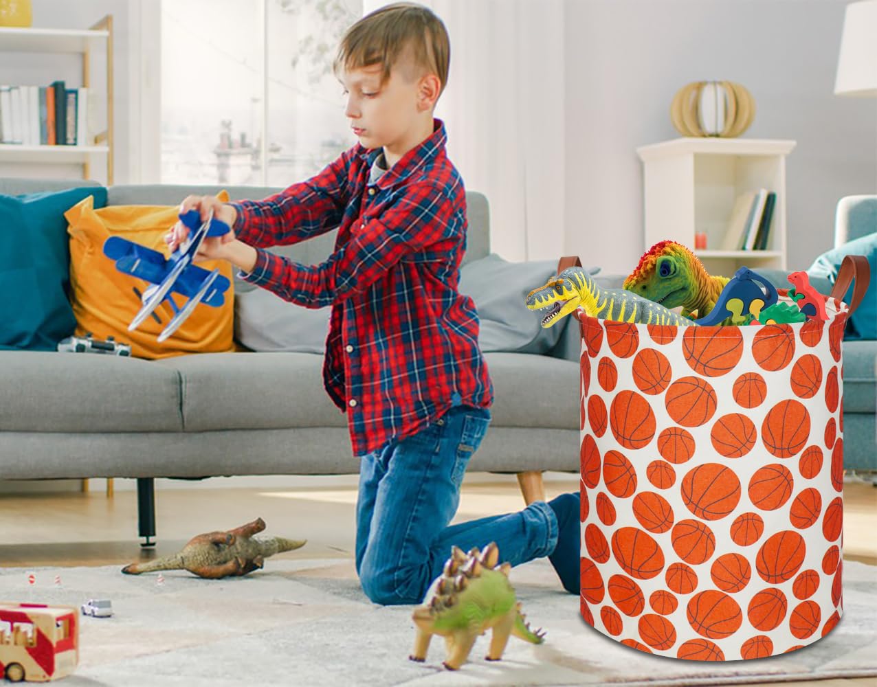 Ntaohamper Kids Laundry Hamper,Baseball Laundry Basket,Baby Boy Nursery Hamper,Waterproof Storage Bin For Bedroom,Clothes Organi
