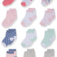 Hudson Baby Unisex Cotton Rich Newborn And Terry Socks, Girl Stripe, 6-12 Months