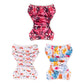 Alvababy Cloth Swim Diaper 3Pcs Baby/Toddler/Infant Snap Reusable Adjustable Swimming Diaper Baby Boy And Girl 3Swy32 Small (Pac