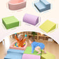 Auksay Baby Climbing Blocks, Soft Play Set for Crawling Baby 6-12 Months, Anti-Slip Particles Bottom & hook and loop Connectors,