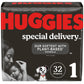 Huggies Special Delivery Hypoallergenic Baby Diapers Size 1 (Up To 14 Lbs), 32 Ct, Fragrance Free, Safe For Sensitive Skin