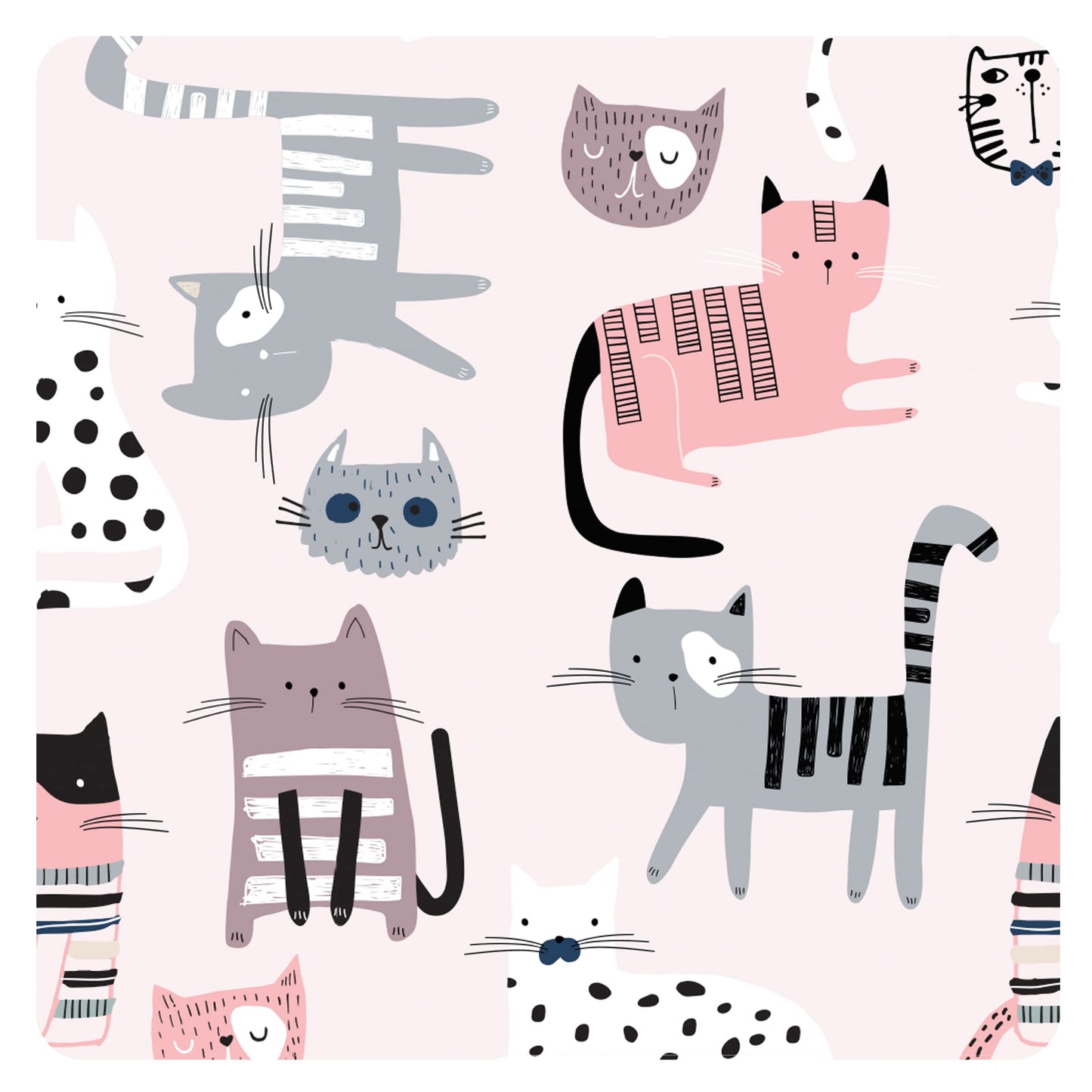 Bapronbaby Kitty Splash Mat - Waterproof Catch-All For Under High Chairs, Floors, Tables, Playtime Or Arts & Crafts - Machine Wa