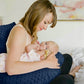 Twin Z Pillow Navy - The #1 Rated Twin Breastfeeding and Bottle Feeding Pillow! A Must Have for Twins! - Cuddle Navy DOTS The Ul
