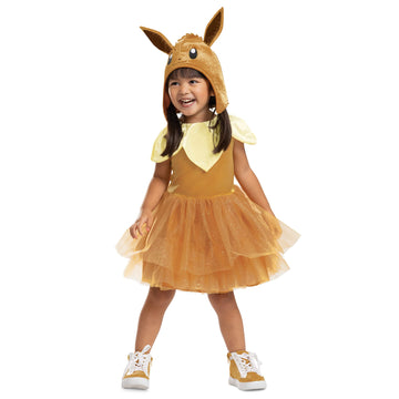 Disguise Eevee Costume Tutu, Official Pokemon Toddler Costume Dress And Headpiece, Size (12-18 Months)