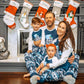 Iffei Family Christmas Pajamas Matching Sets Let It Snow Printed Shirt And Pants Jammies With Pockets 6-7 Years