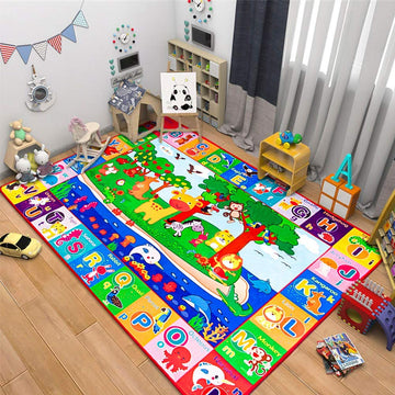 Teytoy Baby Cotton Play Mat, Crawling Mat For Floor Mat Large Super Soft Extra Thick (0.6Cm), Plush Surface Foldable Non-Slip No