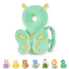 JunNeng Baby Head Protector Backpack, Toddler Fall Head Protection Cushion, Green Butterfly