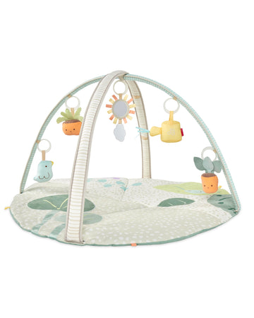 Skip Hop Tummy Time Mat, 3-in-1 Activity Baby Play Gym, Age 0-2y, Garden Oasis, Green Multi