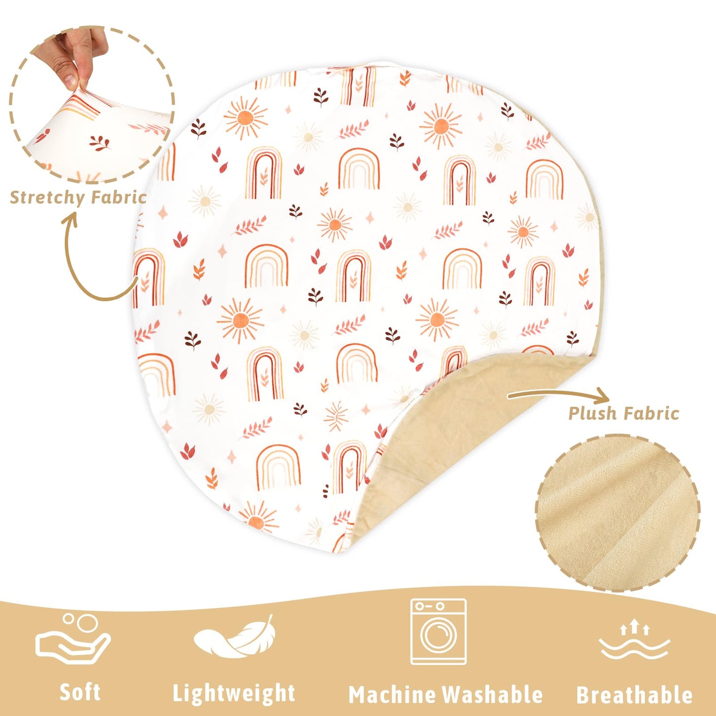 Tanofar Newborn Lounger Cover 1 Pack, Baby Lounger Pillow Covers For Girls Boys, Removable Cover For Infant Lounger Pillow Cover