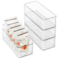 4 PACK Breastmilk Freezer Storage Container, Clear Storge Bins for Breastmilk Storage Bags Freezing Resuable Plastic Milk Yogurt
