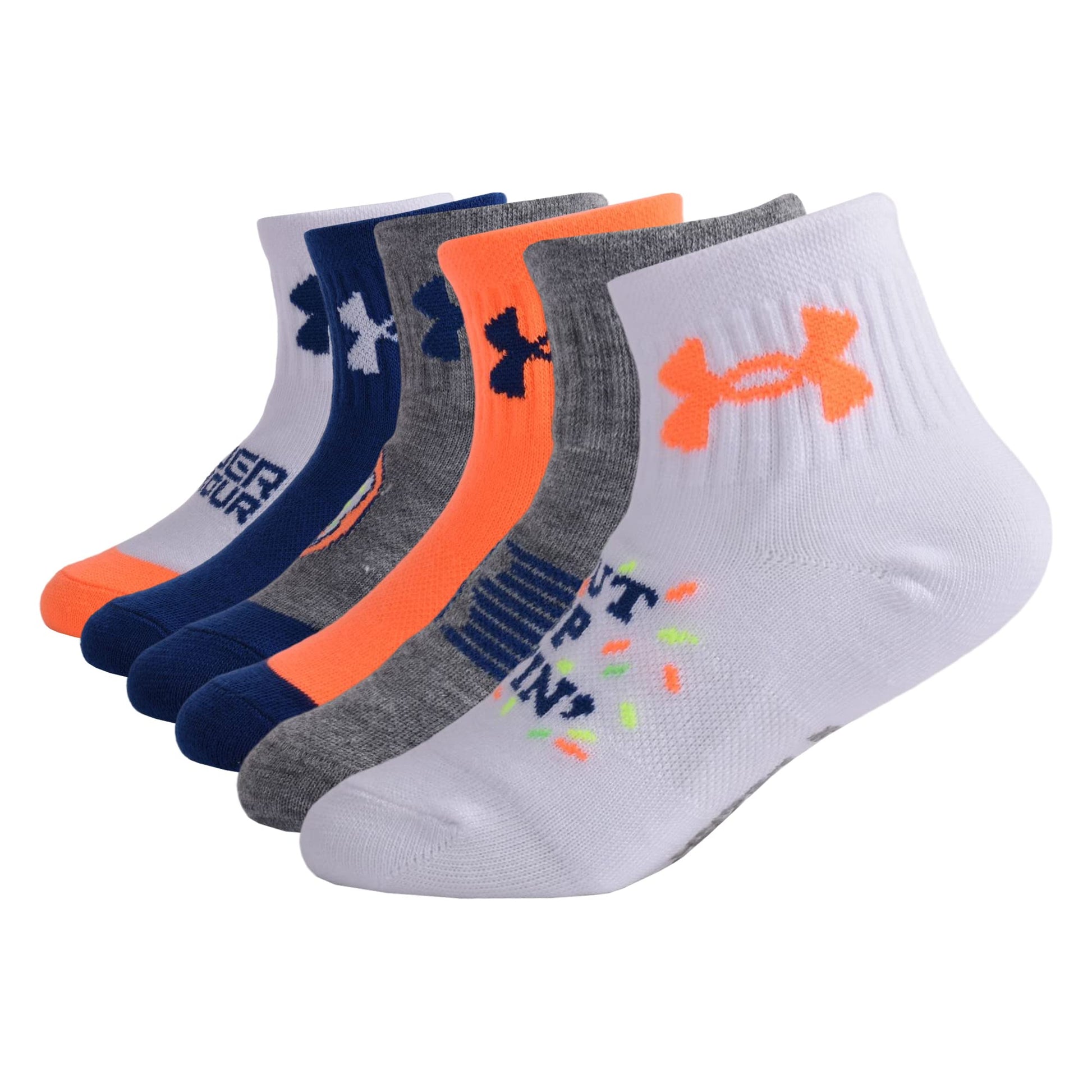 Under Armour Baby Boys Multi Pack Donut Essential Quarter Sock, Multi, 0-6 Months