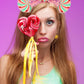 Lifetools-Lt Pink Ears Headbands With Sparkling Decoration, Swirl Lollipop & Sequins & Pearls & Diamonds, For Girls Women Disney
