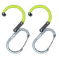 GEAR AID HEROCLIP Carabiner Clip and Hook (Small) for Purse, Stroller, and Backpack, Nav Green, 2 Pack