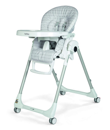 Prima Pappa Zero 3 - High Chair - for Children Newborn to 3 Years of Age - Made in Italy - Linear Grey (White & Grey)