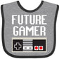Inktastic Future Gamer. Baby Bib Heather And Black 16674