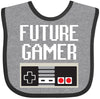 Inktastic Future Gamer. Baby Bib Heather And Black 16674