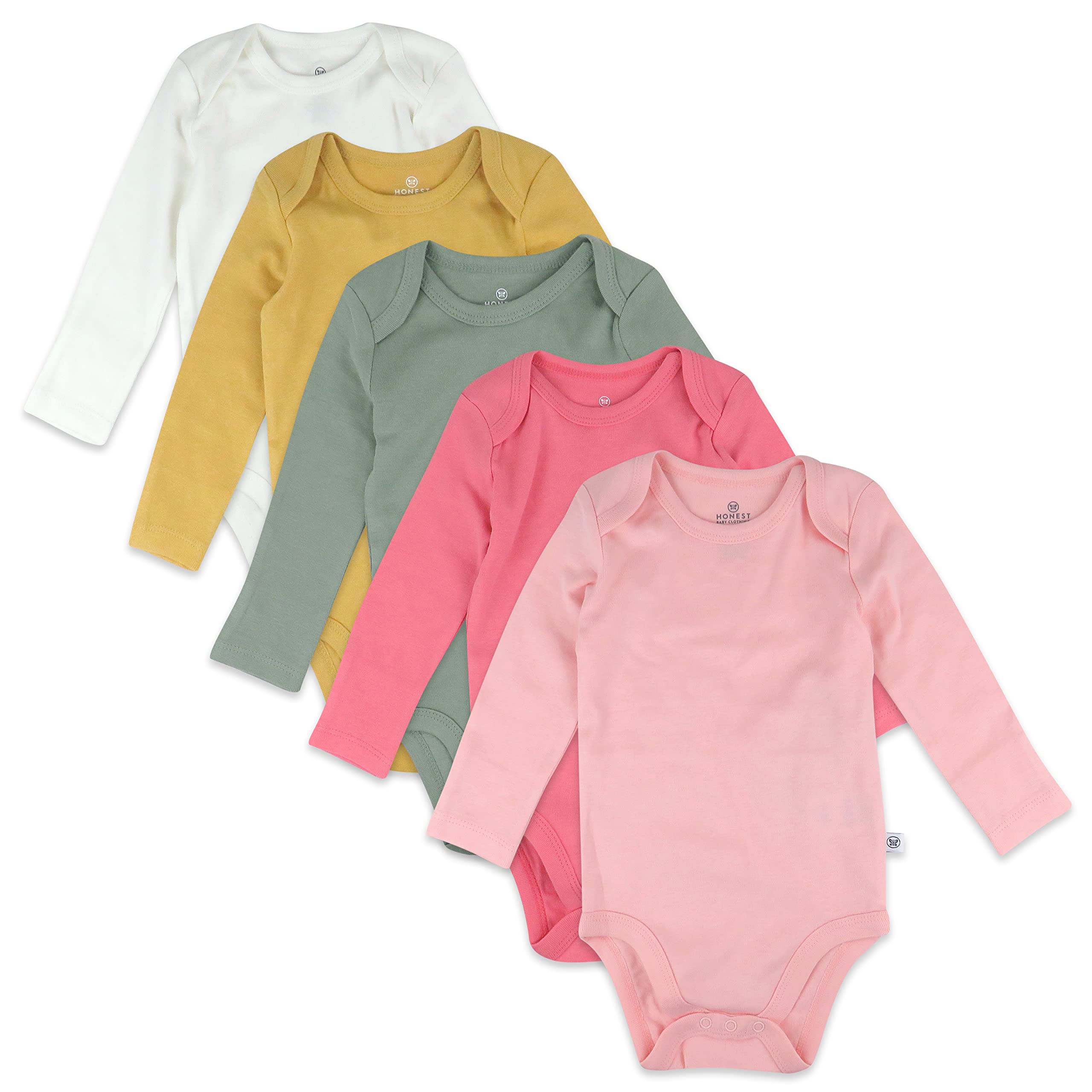 Honestbaby Unisex Baby Organic Cotton Long Sleeve Bodysuits Multi Pack – Cutebab WBBAPB0B3Z8SFFL
