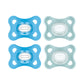 Mam Comfort Pacifiers, Newborn Pacifiers, 4 Count, Mam Pacifiers 3-12 Months, Best Pacifier For Breastfed Babies, Boy Silicone P