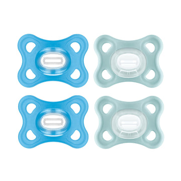 Mam Comfort Pacifiers, Newborn Pacifiers, 4 Count, Mam Pacifiers 3-12 Months, Best Pacifier For Breastfed Babies, Boy Silicone P