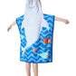 Athaelay Toddler Bath Beach Towel Poncho With Hood, Kid Bath Pool Swim Bathrobe Cover-Ups Swimwear (Grey Shark)