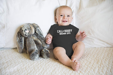 Call Of Doody Brown Ops - Gamer Daddy - Dad Mode Active - Funny Romper, One-Piece Baby Bodysuit (12 Months, Black)