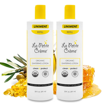 La Petite Creme French Premium Diapering Lotion - Diaper Cream Alternative To Baby Wipes - Moisturizer & Skin Cleanser - Usda Ce