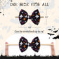 Lanmerry Halloween Baby Knot Ghost Hair Accessories - Headband With Nylon Elastic Bows In Purple And Orange