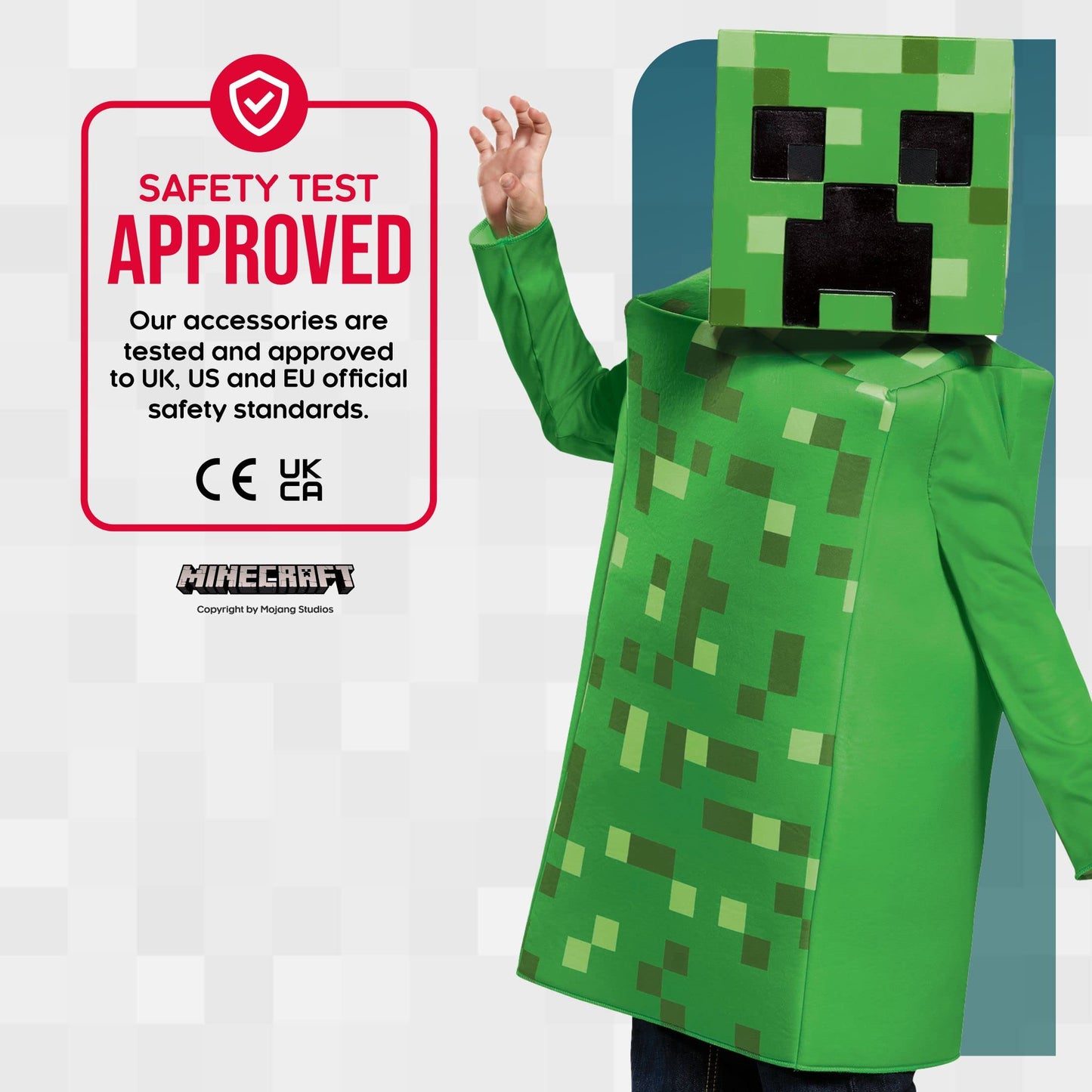Creeper Classic Minecraft Costume, Green, Medium (7-8)