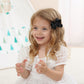 3 Inch Satin Bow For Little Girls - 2 Pcs (Black)