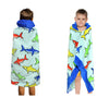 Dashn Products Hooded Bath Beach Towel For Kids - Shark - Large 50'X30' Inch Cotton Soft Absorbent With Hood For Toddler, Boys