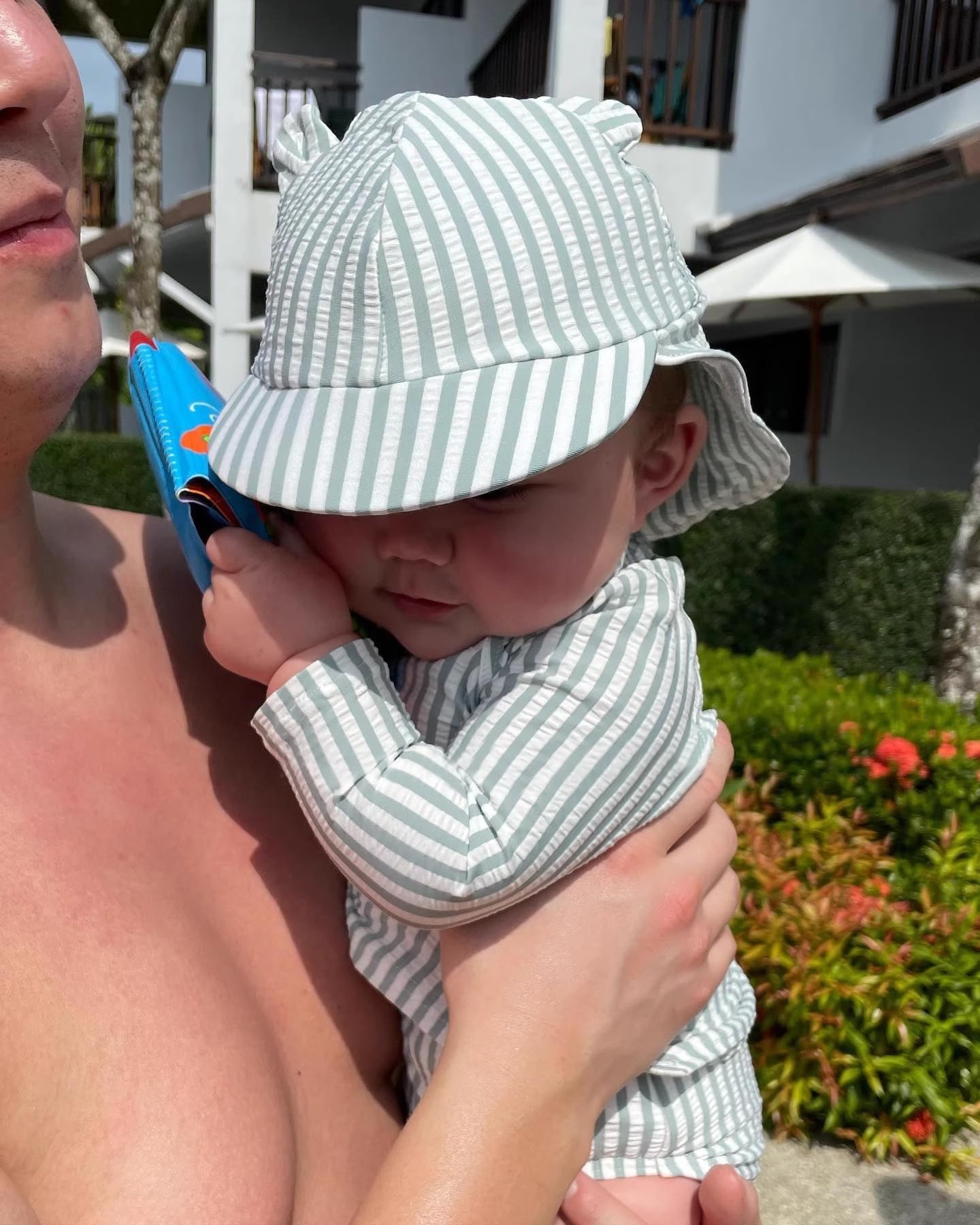 Ldioif Baby Boys Swim Diapers Neutral Washable Reusable Swimming Diapers Bpa Free Swimmers Striped Swimsuit Swim Pants 12-18M