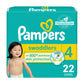 Pampers Baby Diapers - Swaddlers - Size 4, 22 Count, Ultra Absorbent Disposable Infant Diaper