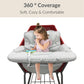Pandaear Shopping Cart Cover For Baby, 2-In-1 Grocery Cart Seat Cover & Baby Highchair Cover For Infant, Toddler -Grey