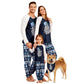 Iffei Family Christmas Pajamas Matching Sets Let It Snow Printed Shirt And Pants Jammies With Pockets 8-9 Years