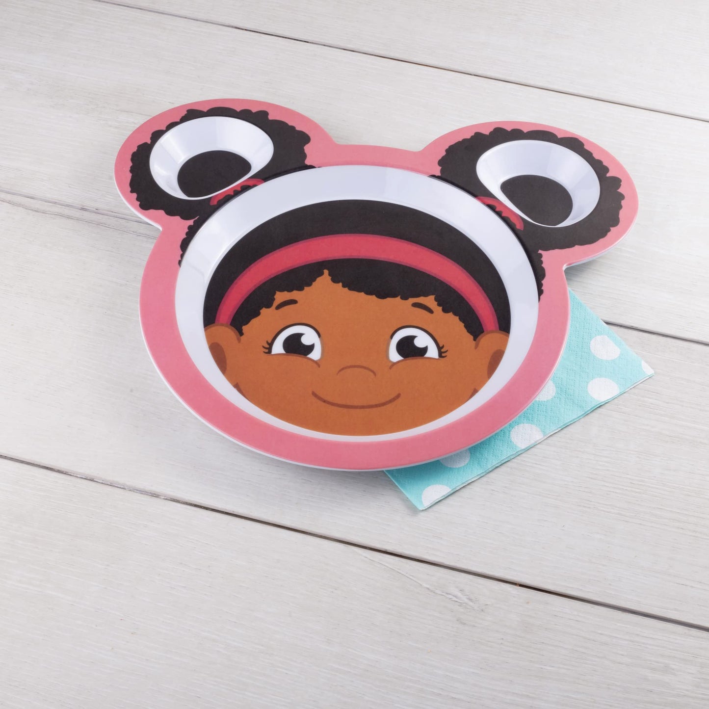 Daniel Tiger Mealtime Feeding Plates- Elaina- Set Of 2, Cute Compartment Dishes W/ Deep Sides For Kids- Divided Sections For Hea