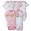 Gerber Baby Girls 5-Pack Short Sleeve Variety Onesies Bodysuits Princess Arrival Newborn