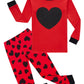 Family Feeling Baby Girls Pajamas Valentines Day Long Sleeve Cotton Boys Heart Pyjamas Toddler Kid Red Pjs Size 12-18 Monthes